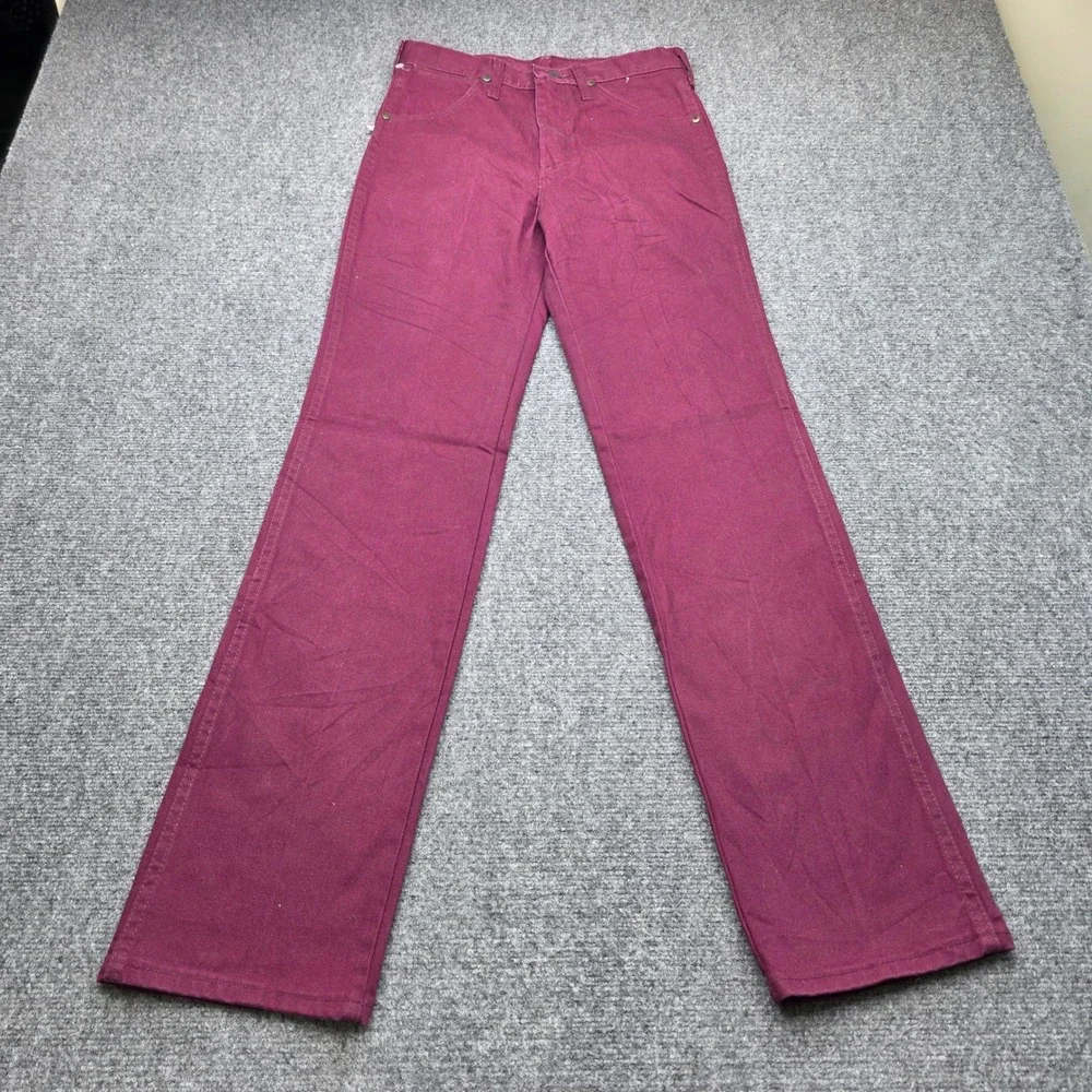 NWOT Vintage Wrangler 936CWE Cowboy Cut Slim Fit Maroon Jeans USA 28x32